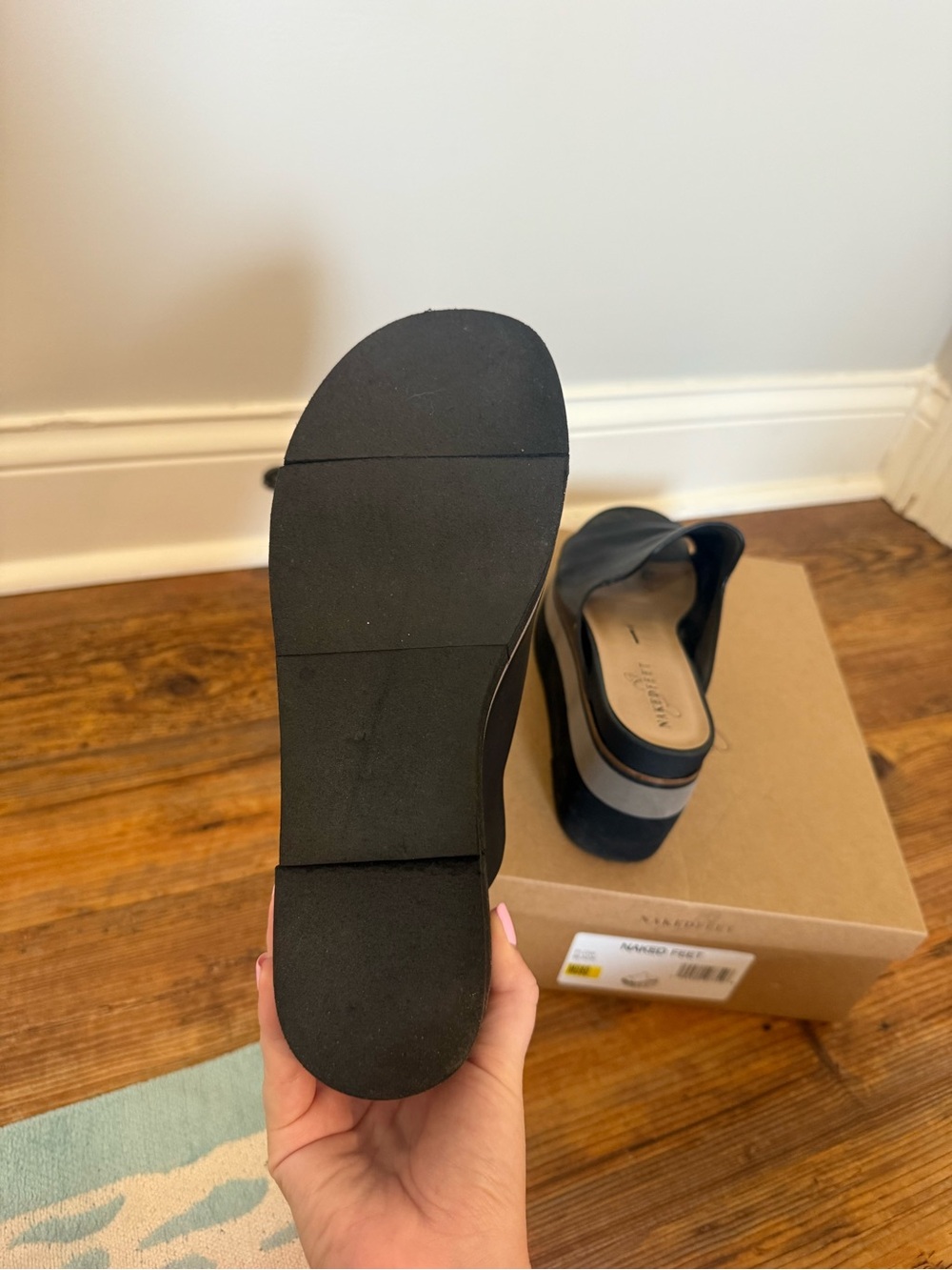 NAKED FEET - FLOW in BLACK Heeled Sandals - Picture 10 of 10
